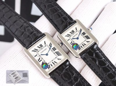 Cartier Tank 34.8*27.4mm for Medium 31*24.4mm for Small Diamond Bezel Watch